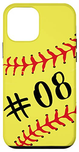 iPhone 12 mini Softball Player  08 Back No 08 Jersey Number Sport Gift Case