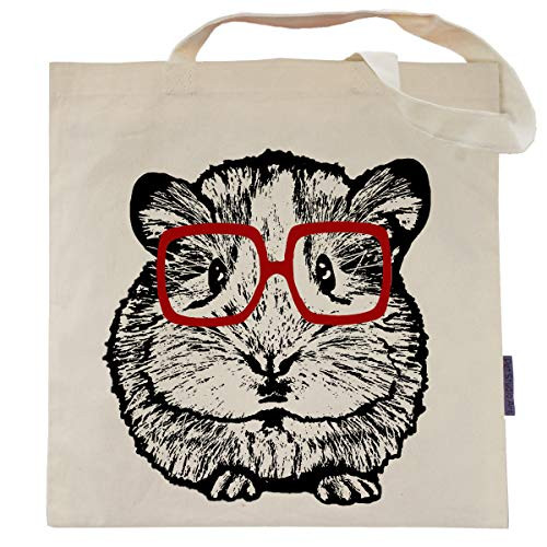 The Hipster Hamster Tote Bag by Pet Studio Art
