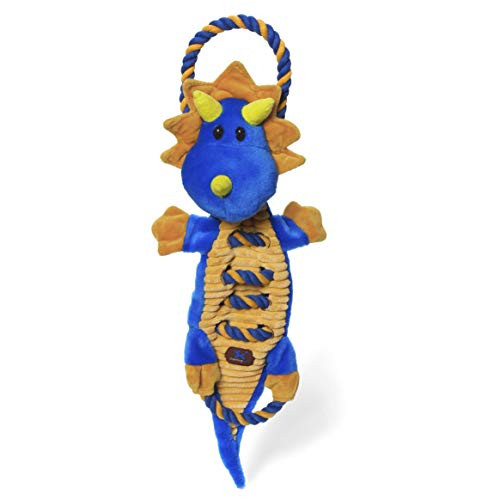 Charming Pet Ropes-A-Go-Go Dragon Interactive Plush Squeaky Dog Tug Toy