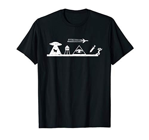 Conspiracy Theory Chem trails, Illuminati, Flat Earth, UFO T-Shirt