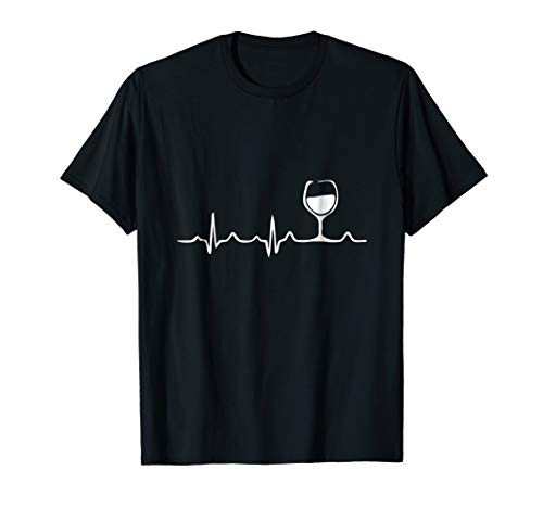 Heartbeat Wine Glass, Funny Wine Lover Tasting T-Shirt