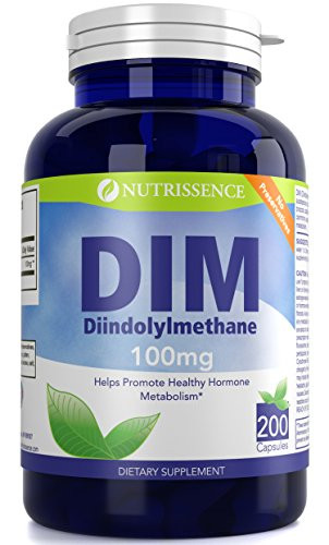 DIM Supplement  100mg 200 Capsules  Diindolylmethane  Nutrissence