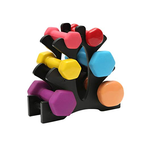 Dumbbell Rack, 3 Tier Weight Tree Rack Dumbbell Set With Rack Weights Dumbbell Stands Compact Dumbbell Holder Home Gym Exercise Weight Tree Rack for Dumbbells Workout-Max Load 35 lbs (A)