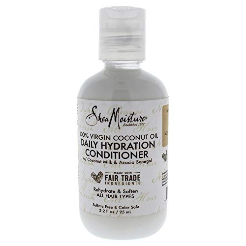 Shea Moisture 100 Percent Virgin Coconut Oil Daily Hydration Conditioner for Unisex, 3.2 Ounce