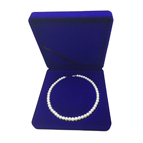 JunningGor Jewelry Set Velvet Box Necklace Earring Ring Necklace Bracelet Gift Display Case Wedding Jewelry Storage Holder (Royal Blue for Pearl Necklace) JunningGor Jewelry Set Velvet Box Necklace Earring Ring Necklace Bracelet Gift Display Case Wedding Jewelry Storage Holder (Royal Blue for Pearl Necklace)