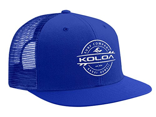 Koloa Surf Thruster Logo Mesh Back Trucker Hat in Royal with White Logo