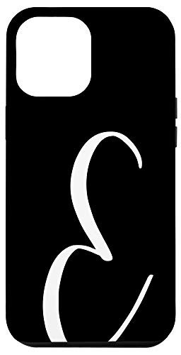iPhone 12 Pro Max Black  and  White Personalized Phone Cases with Letter E,Initial Case