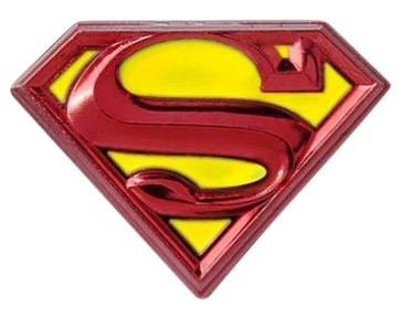 DC Comics Superman Logo Colored Pewter Lapel Pin