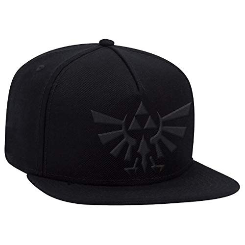 Controller Gear Unisex-Adult's The Legend of Zelda Hyrule Crest Snapback Flat Bill Hat, Black, OSFM