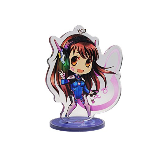 GALIGEIGEI Yvetel Overwatch D.va Acrylic Desk Decoration Figure (Keychain) 3.1" Tall