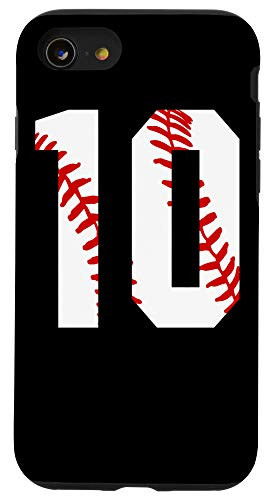 iPhone SE (2020) / 7 / 8 Vintage Baseball Mom  10 Jersey Baseball Number 10 Case