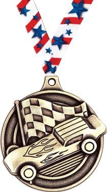 Pinewood Derby Medals - 2" 3D Boy Scouts Derby Racing Award Prime