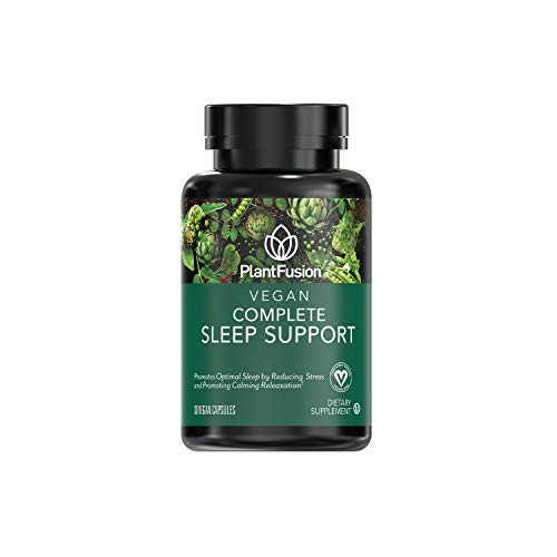 Vegan Sleep Support Capsules Natural Sleeping Aid - Reduces Stress Levels Promotes Calming Relaxation - Vitamins B6, Magnesium, L-Theanine, Valerian Root Extract, Melatonin - 30 Pills Vegan Sleep Support Capsules Natural Sleeping Aid - Reduces Stress Levels Promotes Calming Relaxation - Vitamins B6, Magnesium, L-Theanine, Valerian Root Extract, Melatonin - 30 Pills