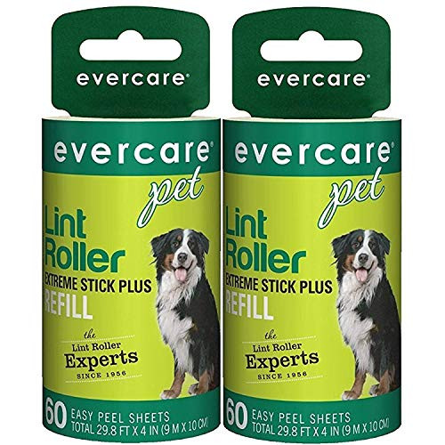 Evercare Extra Sticky Pet Lint Roller Refill 60 sheets - 2-Pack
