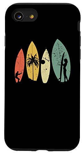 iPhone SE (2020) / 7 / 8 Surfing Surfboard Vintage Classic Retro Surfboarder Surfer Case
