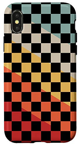 iPhone X/XS Retro Black Checker Phone Case Checkers Checkerboard Gift Case