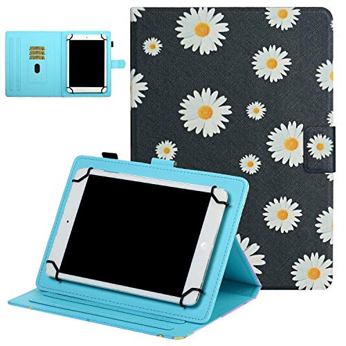 Universal 10 Inch Tablet Case, UGOcase Multi-Angle PU Leather Stand Protective Shell for All 9.6" 9.7" 10.1" 10.2 10.5" Tablet (iPad 9.7/iPad 10.2/Pro 10.5, Galaxy Tab, Fire HD 10), Daisy