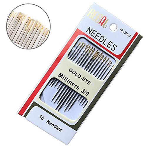 Embroidery Knitting Sewing Needles Set- 16 Pieces Steel Yarn Embroidery Needles Milliners 3/9
