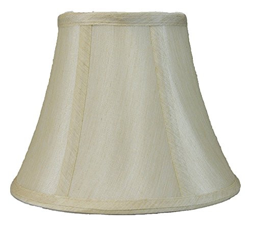 Urbanest Softback Bell Lampshade, Faux Silk, 5-inch by 9-inch by 7-inch, Cream, Spider-fitter