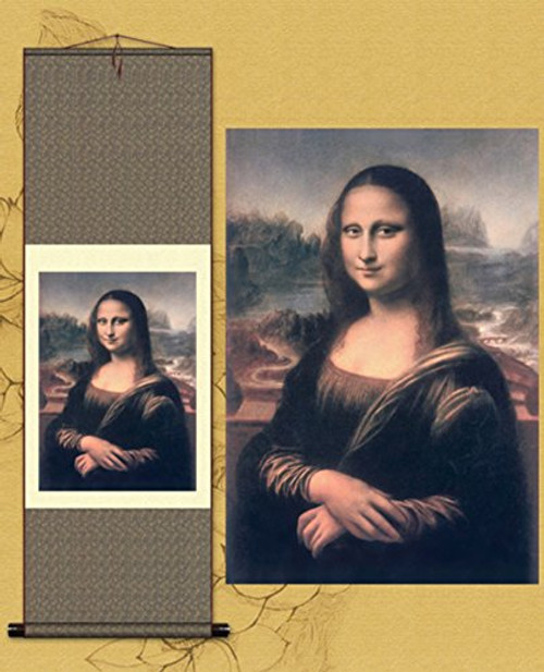 Sunmir (TM Silk Scroll Painting Mona Lisa Smile Famous Paintings