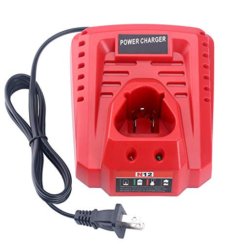 Lasica M12 3A Fast Battery Charger Replacement for Milwaukee M12 Charger 48-59-2401, Compatible with Milwaukee M12 Lithium 12V XC Battery 48-11-2412 48-11-2401 48-11-2420 48-11-2440 48-11-2460