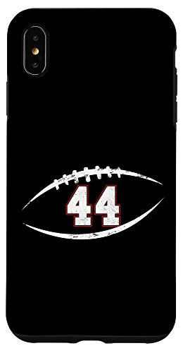 iPhone XS Max 44 Number Vintage Football Player 44 Lucky Number Birthday Case