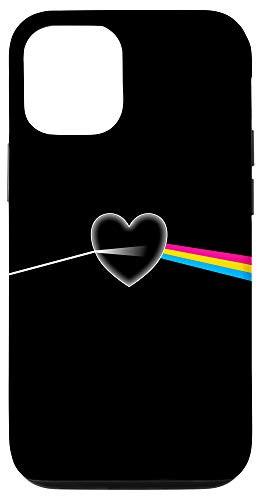 iPhone 12/12 Pro Pan Pride Flag Light Prism Rainbow Heart for Pansexuality Case