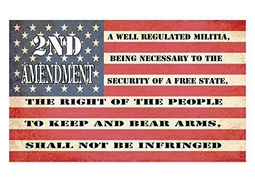 Rogue River Tactical USA Flag Pro Gun 2nd Sticker Bumper Car Decal Gift Patriotic American Worn United States Second Amendment 3x5 Inch