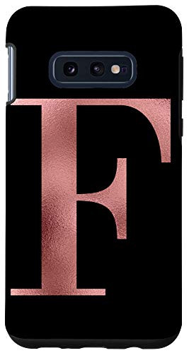 Galaxy S10e Monogram For First Name Initial F Rose Case