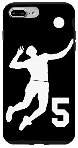 iPhone 7 Plus/8 Plus  5, Number 5 Volleyball player black background Case