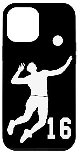 iPhone 12 Pro Max  16, Number 16 Volleyball player black background Case
