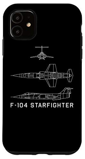 iPhone 11 F-104 Starfighter Classic American Jet Plane Blueprint Case iPhone 11 F-104 Starfighter Classic American Jet Plane Blueprint Case