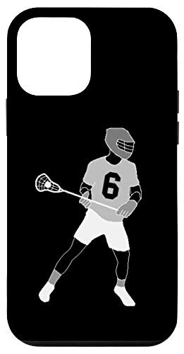 iPhone 12 mini  6, Number 6 Lacrosse player black background Case