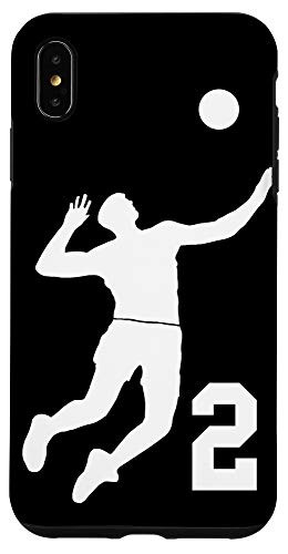 iPhone XS Max  2, Number 2, Volleyball player black background Case