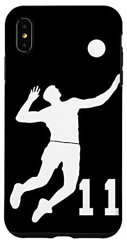iPhone XS Max  11, Number 11 Volleyball player black background Case