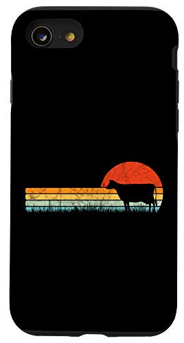 iPhone SE (2020) / 7 / 8 Cow Vintage Sunset Retro Style Dairy Farm Cattle Livestock G Case