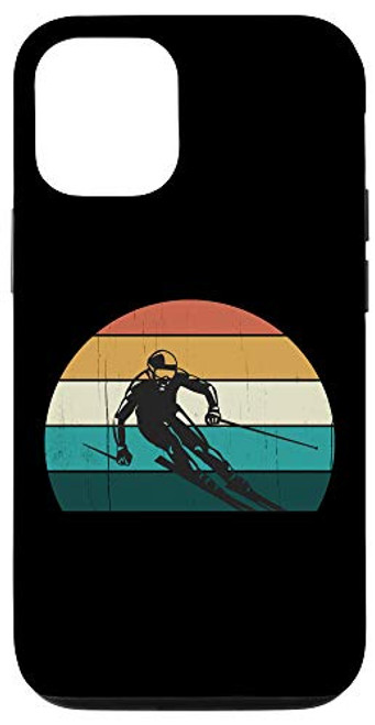 iPhone 12/12 Pro Retro Mountain Skier: Vintage Downhill Ski / Skis Slope Gift Case