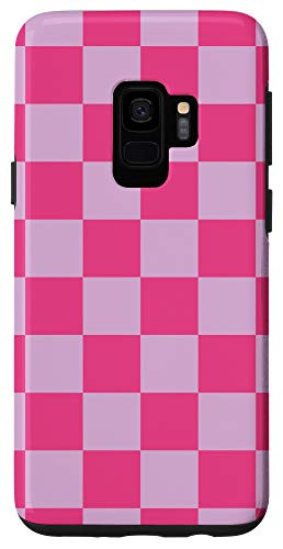 Galaxy S9 Checkered Pink And Purple Checkerboard Phone Case