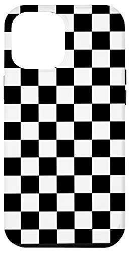 iPhone 12 Pro Max Checkerboard, Black and White Pattern, Checker Board Case