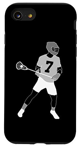 iPhone SE (2020) / 7 / 8  7, Number 7 Lacrosse player black background Case