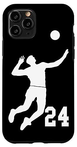 iPhone 11 Pro  24, Number 24 Volleyball player black background Case