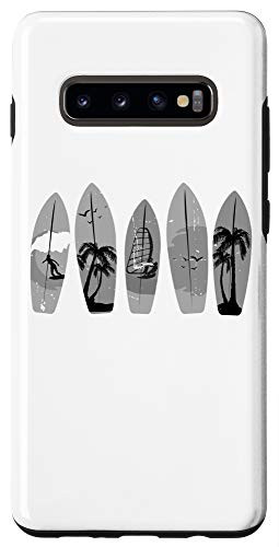 Galaxy S10Plus Surfing Surfboard Vintage Classic Retro Surfboarder Surfer Case