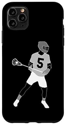 iPhone 11 Pro Max  5, Number 5 Lacrosse player black background Case