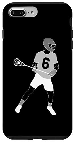 iPhone 7 Plus/8 Plus  6, Number 6 Lacrosse player black background Case