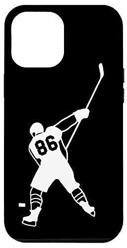 iPhone 12 Pro Max  86 Number 86 Hockey Player Puck Black Background Case