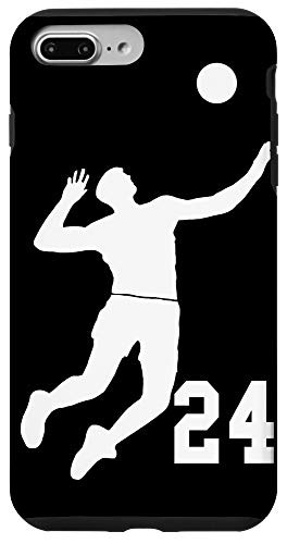 iPhone 7 Plus/8 Plus  24, Number 24 Volleyball player black background Case