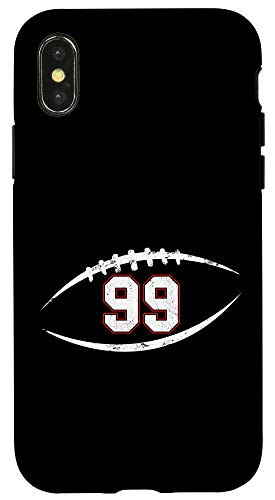 iPhone X/XS 99 Number Vintage Football Player 99 Lucky Number Birthday Case