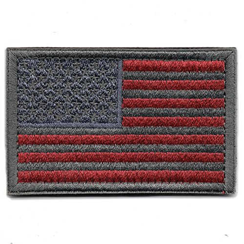 American Flag Patch Tactical Hook and Loop (Subdued Red)