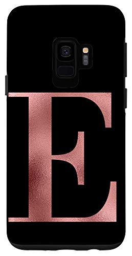Galaxy S9 Monogram For First Name Initial E Rose Case