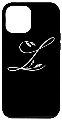 iPhone 12 Pro Max Letter L Monogram Gift Floral Design Flower Font Initial L Case